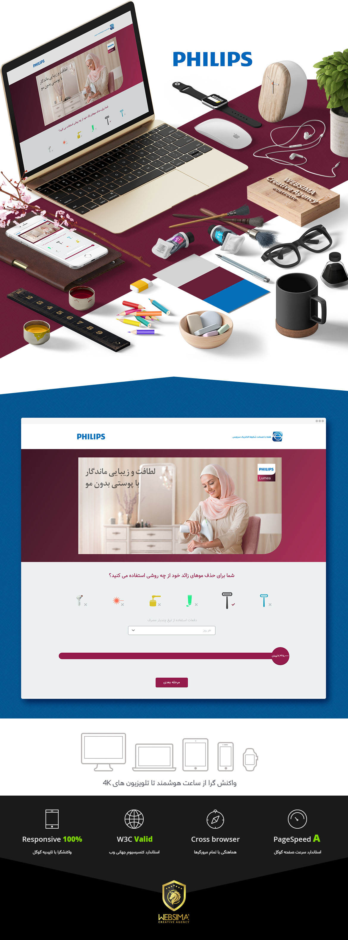 طراحی سایت خلاقانه فیلیپس