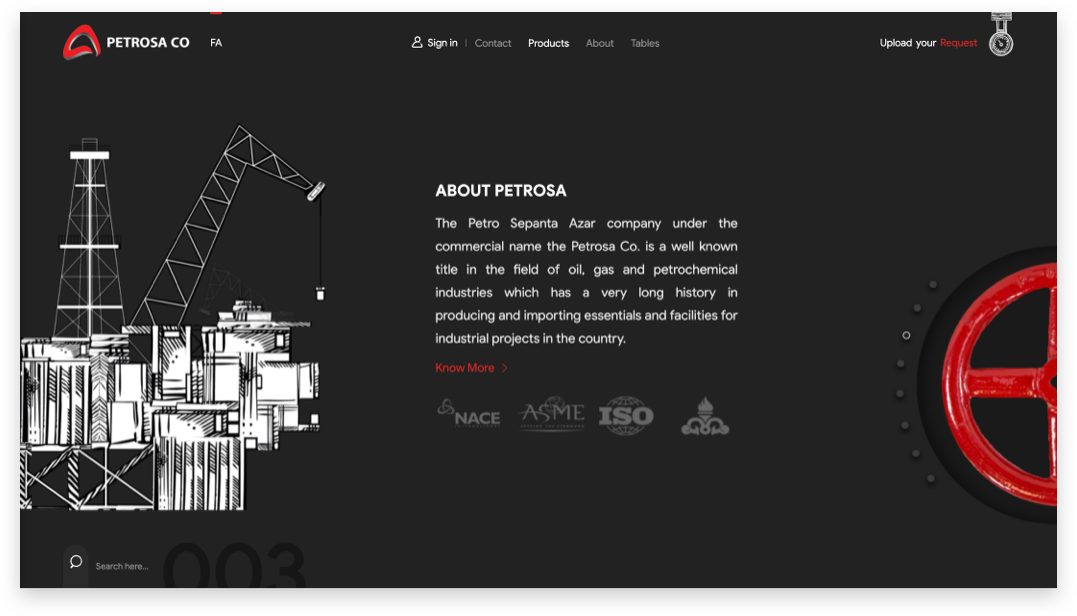 سایت پتروساکو || طراحی شده توسط آژانس خلاقیت وبسیما