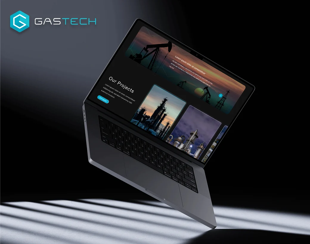 موکاپ نمونه gastech ورژن دسکتاپ